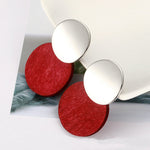 LOVBEAFAS Statement Earrings 2019 Fashion Metal Earrings For Women Gold And Silver Jewelry Simple Vintage Drop Dangle Earrings