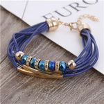 Bracelet Wholesale 2019 New Fashion Jewelry Leather Bracelet for Women Bangle Europe Beads Charms Gold Bracelet Christmas Gift