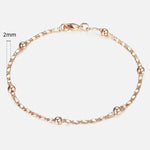 20cm Bracelets For Women Men 585 Rose Gold Curb Snail Foxtail Venitian Link Chains Men's Bracelets Fashion Jewelry Gifts KCBB1