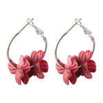 Fashion Fabric Flower Drop Earrings For Women 2019 Statement Colorful Petal Circle Big Fancy Earring Jewelry Oorbellen ER4890