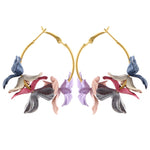 Fashion Fabric Flower Drop Earrings For Women 2019 Statement Colorful Petal Circle Big Fancy Earring Jewelry Oorbellen ER4890