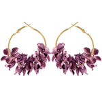 Fashion Fabric Flower Drop Earrings For Women 2019 Statement Colorful Petal Circle Big Fancy Earring Jewelry Oorbellen ER4890