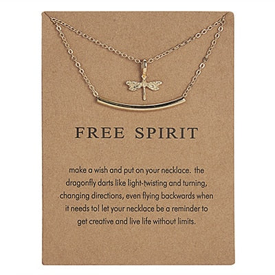 Fashion Elegant Animal Necklace Elephant Dragonfly Butterfly Flower Necklaces Vintage Necklace Pendant Charm Women Friend Gift
