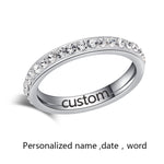 CACANA  Stainless Steel Rings For Women Small CZ  Surround Personalized Fashion Jewelry Wholesale NO.R19