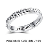CACANA  Stainless Steel Rings For Women Small CZ  Surround Personalized Fashion Jewelry Wholesale NO.R19