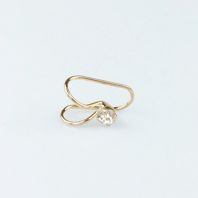 2018 Fashion Women's U-shiaped Earrings Heart Butterfly Moon Female Ear Cuff Clip On Earrings Metal Jewelry For Women Gift