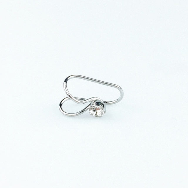 2018 Fashion Women's U-shiaped Earrings Heart Butterfly Moon Female Ear Cuff Clip On Earrings Metal Jewelry For Women Gift