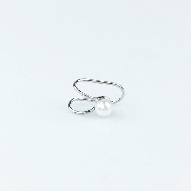 2018 Fashion Women's U-shiaped Earrings Heart Butterfly Moon Female Ear Cuff Clip On Earrings Metal Jewelry For Women Gift