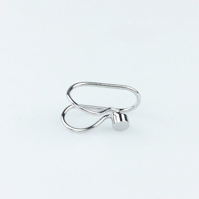 2018 Fashion Women's U-shiaped Earrings Heart Butterfly Moon Female Ear Cuff Clip On Earrings Metal Jewelry For Women Gift