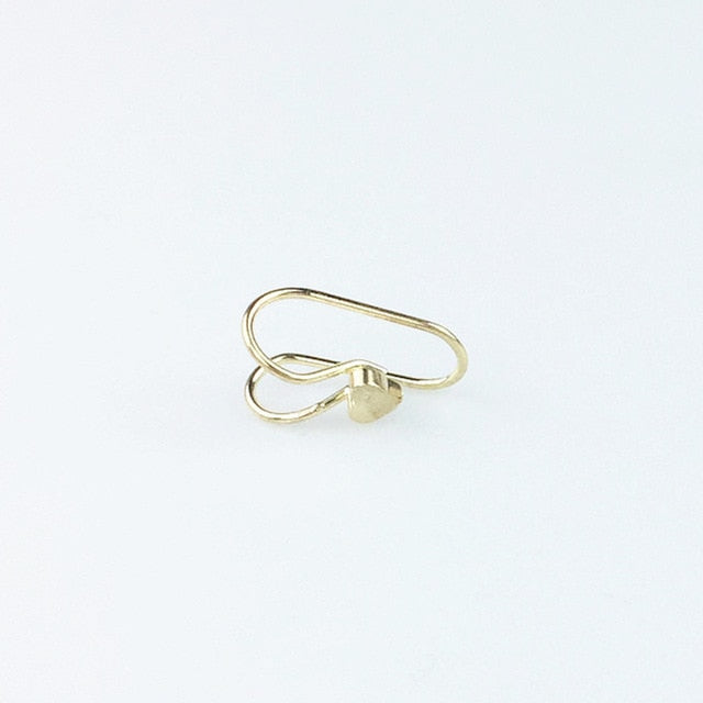 2018 Fashion Women's U-shiaped Earrings Heart Butterfly Moon Female Ear Cuff Clip On Earrings Metal Jewelry For Women Gift