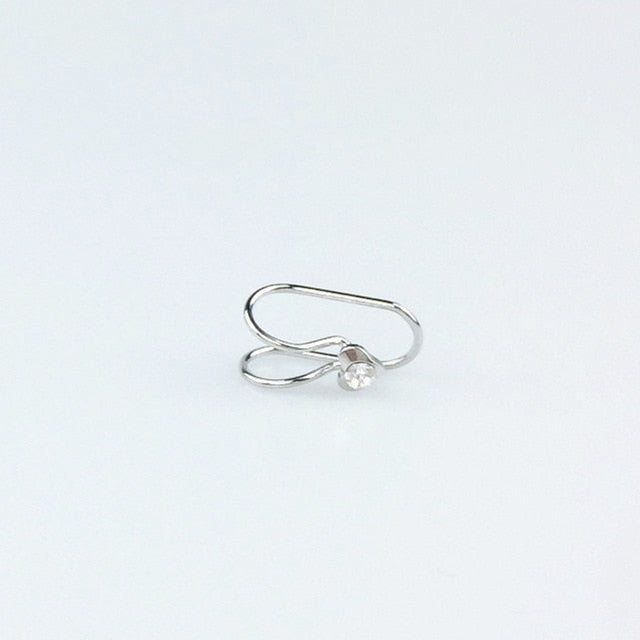 2018 Fashion Women's U-shiaped Earrings Heart Butterfly Moon Female Ear Cuff Clip On Earrings Metal Jewelry For Women Gift