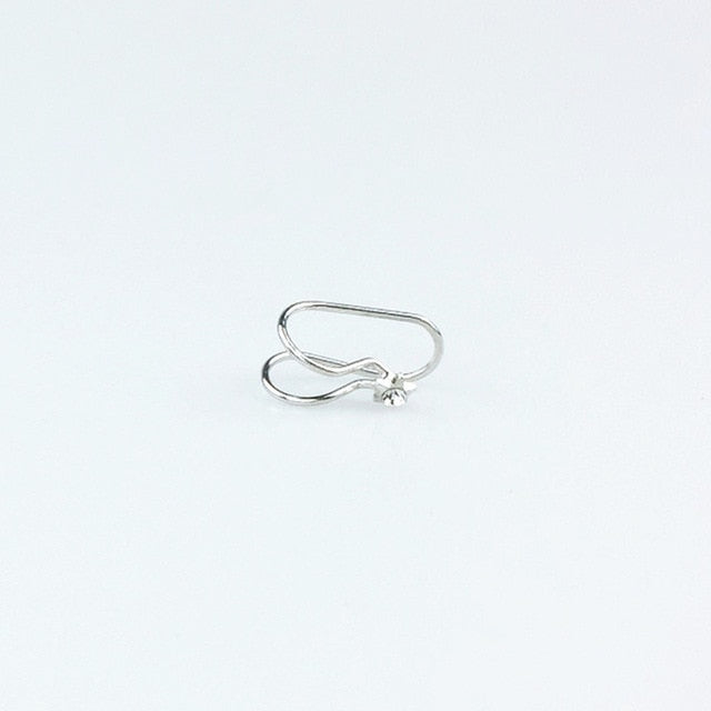 2018 Fashion Women's U-shiaped Earrings Heart Butterfly Moon Female Ear Cuff Clip On Earrings Metal Jewelry For Women Gift