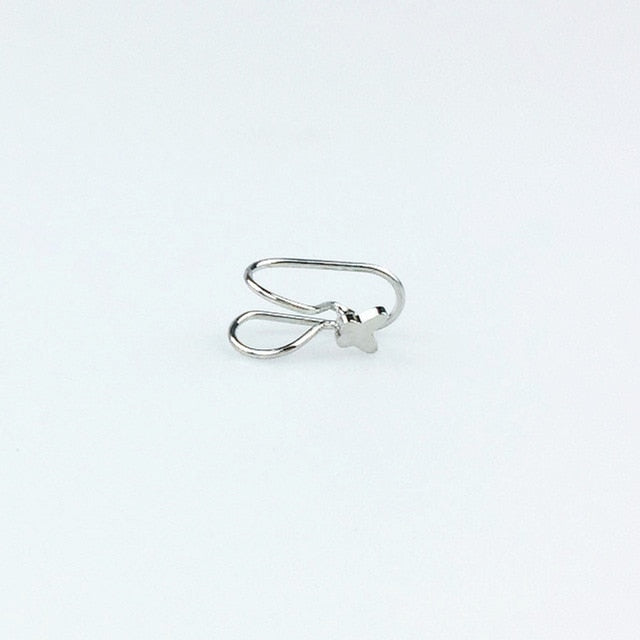 2018 Fashion Women's U-shiaped Earrings Heart Butterfly Moon Female Ear Cuff Clip On Earrings Metal Jewelry For Women Gift