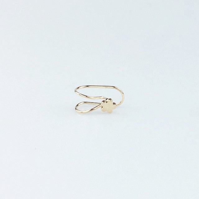 2018 Fashion Women's U-shiaped Earrings Heart Butterfly Moon Female Ear Cuff Clip On Earrings Metal Jewelry For Women Gift