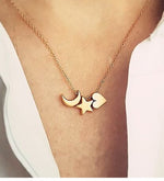 Fashion Necklaces Choker Kolye Gold Silver Color Star Moon Necklace Women Boho Pendants Collares Collier Ketting Jewelry G2
