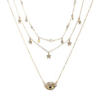 Fashion Necklaces Choker Kolye Gold Silver Color Star Moon Necklace Women Boho Pendants Collares Collier Ketting Jewelry G2