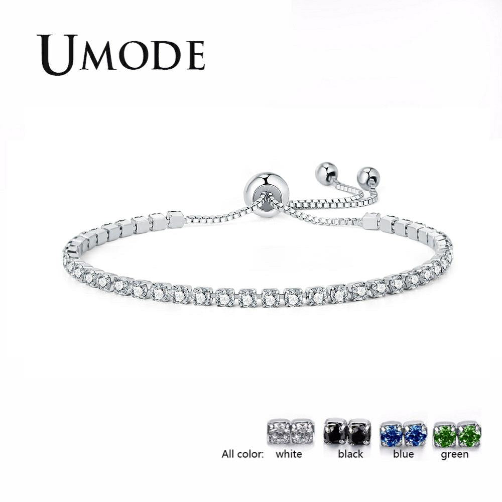 UMODE 4 Colors Fashion Cubic Zirconia Tennis Bracelet & Bangles For Women Gifts New Luxury  Armbanden Voor Vrouwen Bijoux UB0124
